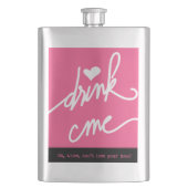 不思議の国のピンクのアリスは私を飲みます フラスク (正面)