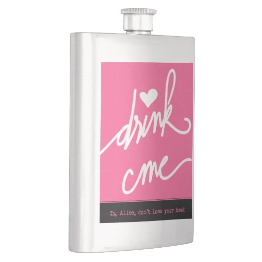 不思議の国のピンクのアリスは私を飲みます フラスク (右)