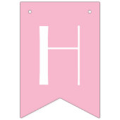 不思議の国のピンクのストライプのなハッピーバースデーのアリス バンティングフラッグ (第2の旗)