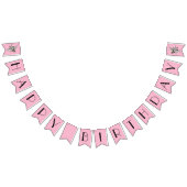 不思議の国のピンクのハッピーバースデーのアリス バンティングフラッグ (全)