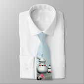 不思議の国のピンクのフラミンゴのお茶会のタイ ネクタイ (タイ)