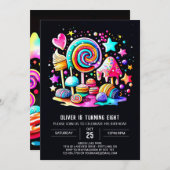 不思議の国のファンタジー・バースデー 招待状 (正面/裏面)