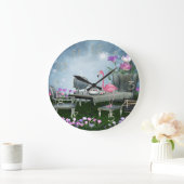 不思議の国のフラミンゴのお茶会 ラージ壁時計 (ホーム)