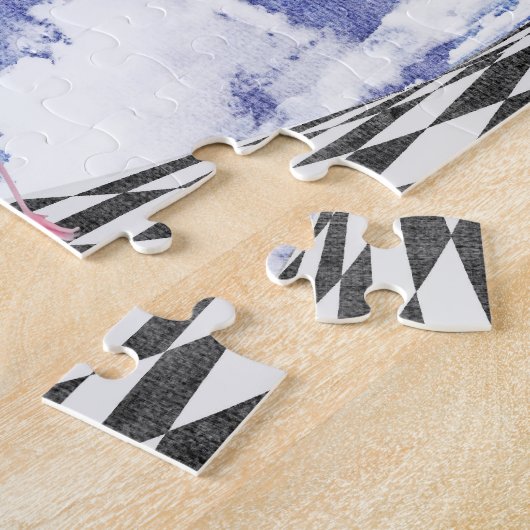 不思議の国のフラミンゴのチェシャー猫のお茶会のパズル ジグソーパズル (側面)