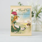 不思議の国のブライダルシャワーのアリスは感謝していしています サンキューカード (スタンド正面)