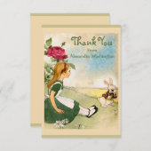 不思議の国のブライダルシャワーのアリスは感謝していしています サンキューカード (正面/裏面)