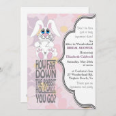 不思議の国のブライダルシャワーのアリス 招待状 (正面/裏面)