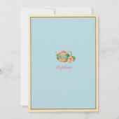 不思議の国のブライダルシャワーのアリス 招待状 (裏面)