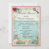 不思議の国のブライダルシャワーのプリンセスアリス 招待状 (裏面)