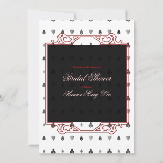 不思議の国のブライダルシャワーの招待状のアリス 招待状 (正面)