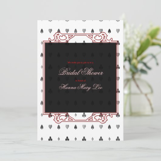 不思議の国のブライダルシャワーの招待状のアリス 招待状 (スタンド正面)