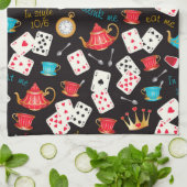 不思議の国のプリント キッチンタオル (折り畳み)