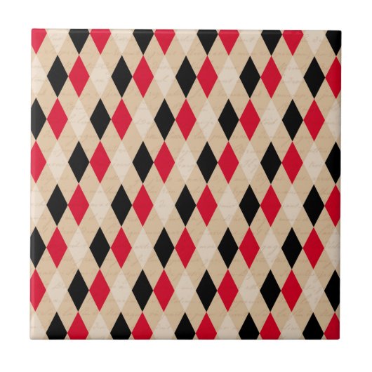 不思議の国のプリント タイル (正面)