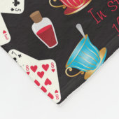 不思議の国のプリント フリースブランケット (角)