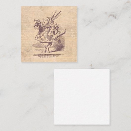 不思議の国のヘラルド白うさぎヴィンテージアリス エンクロージャーカード (正面/裏面)