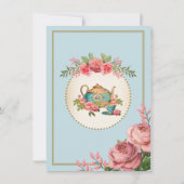 不思議の国のベビーの茶のアフリカ系アメリカ人のアリス 招待状 (裏面)