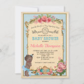 不思議の国のベビーの茶のアフリカ系アメリカ人のアリス 招待状 (正面)