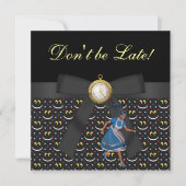 不思議の国のベビーシャワーのお茶会の招待のアリス 招待状 (正面)