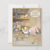 不思議の国のベビーシャワーのヴィンテージアリス 招待状 (正面)