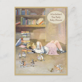 不思議の国のベビーシャワーのヴィンテージアリス 招待状