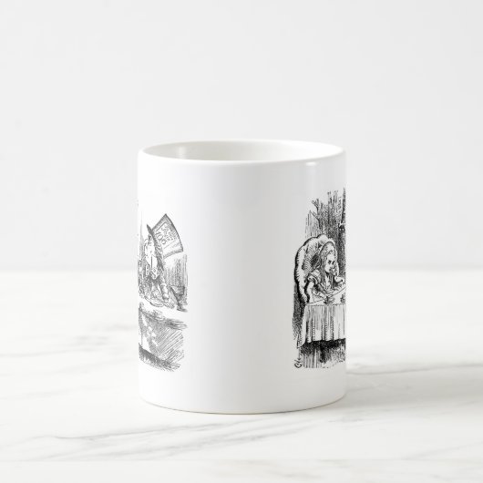 不思議の国のマグの気違いのお茶会アリス コーヒーマグカップ (中央)