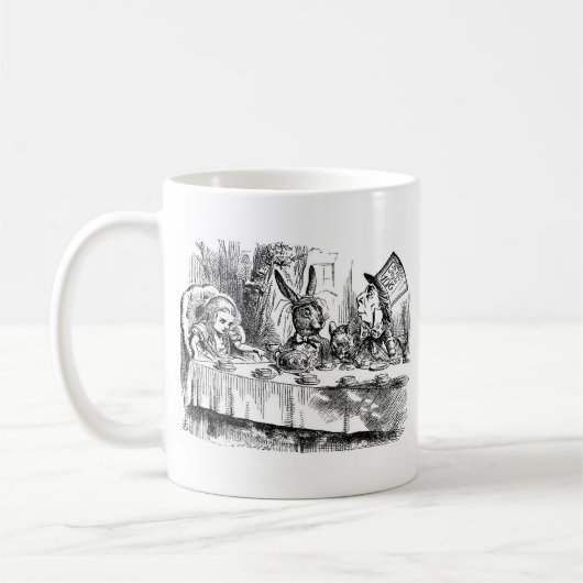 不思議の国のマグの気違いのお茶会アリス コーヒーマグカップ (左)