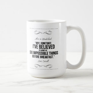 不思議の国のマグの"6つの不可能な事"アリス コーヒーマグカップ