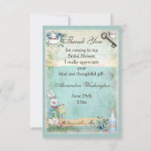 不思議の国のマッドハッター ブライズシャワー サンキュー サンキューカード (裏面)