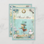 不思議の国のマッドハッター ブライズシャワー サンキュー サンキューカード (正面/裏面)