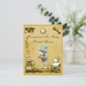 不思議の国のマッドハッター　紅茶パーティー　ブライズシャワー 招待状 (スタンド正面)