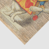 不思議の国のヴィンテージのアートワークの白いウサギアリス 薄葉紙 (詳細)