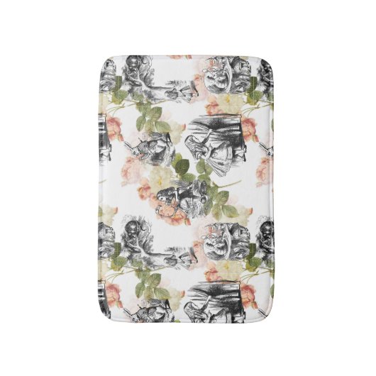 不思議の国のヴィンテージのバラのBathの敷物のアリス バスマット (正面縦)