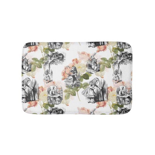 不思議の国のヴィンテージのバラのBathの敷物のアリス バスマット (正面)