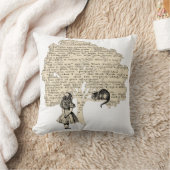 不思議の国のヴィンテージの本のアリス クッション (ブランケット)