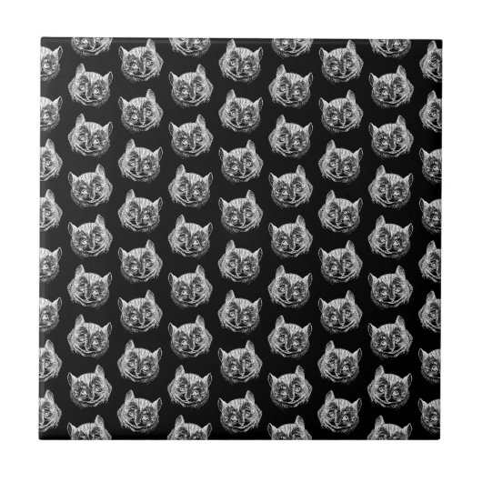 不思議の国のヴィンテージの芸術のチェシャー猫アリス タイル (正面)