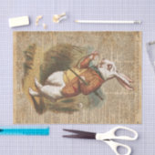 不思議の国のヴィンテージの芸術の白いウサギアリス 薄葉紙 (クラフト)