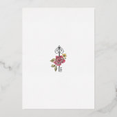 不思議の国のヴィンテージアリスに遅れはな結婚い 箔招待状 (裏面)