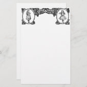 不思議の国のヴィンテージフレームのアリス 便箋 (正面/裏面)