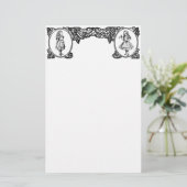 不思議の国のヴィンテージフレームのアリス 便箋 (スタンド正面)