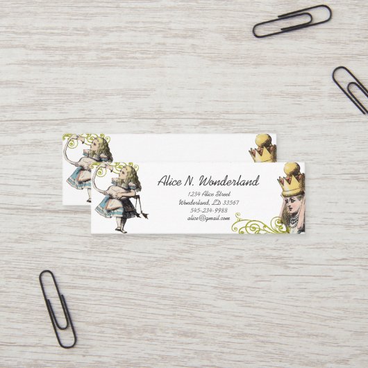 不思議の国のヴィンテージ・アリスの宝庫 スキニー名刺 (正面/裏面インサイチュ)