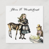 不思議の国のヴィンテージ・アリスの宝庫 スクエア名刺 (裏面)