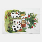 不思議の国の中心のバラの女王を絵を描くこと キッチンタオル (横)