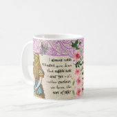 不思議の国の二重引用符のマグ、ヴィンテージのアリス コーヒーマグカップ (正面左)