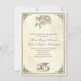 不思議の国の保存のアリス日付カード セーブザデート