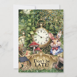 不思議の国の保存日付カード 招待状