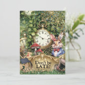 不思議の国の保存日付カード 招待状 (スタンド正面)