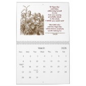 不思議の国の冒険の引用文およびイメージのカレンダー カレンダー (3月 2026)