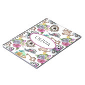 不思議の国の名パーソナライズされた前のアリス ノートブック (左側)