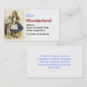 不思議の国の名刺のアリス 名刺 (正面/裏面)
