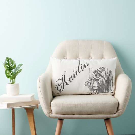 不思議の国の名前をカスタムするのアンティークのヴィンテージアリス ランバークッション (椅子)